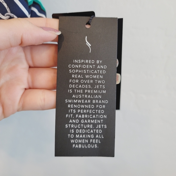 NWT Jets Riviera Plunge Swimsuit INK/WHITE Size 4 - Picture 10 of 16